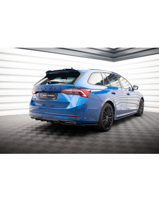 Splitter posteriore (con barre verticali) Skoda Octavia Sportline Mk4 (Cod. M-SK-OC-4-SL-K-RD1G+RD2G