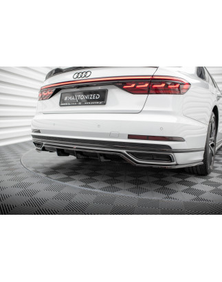 Splitter posteriore (con barre verticali) Audi A8 S-Line D5 (Cod. M-AU-A8-D5-SLINE-RD1G+RD2G)