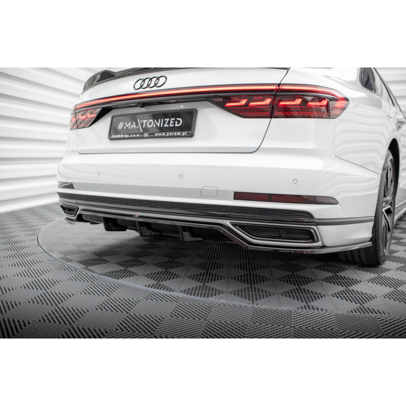 Splitter posteriore (con barre verticali) Audi A8 S-Line D5 (Cod. M-AU-A8-D5-SLINE-RD1G+RD2G)