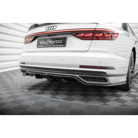 Splitter posteriore (con barre verticali) Audi A8 S-Line D5 (Cod. M-AU-A8-D5-SLINE-RD1G+RD2G)