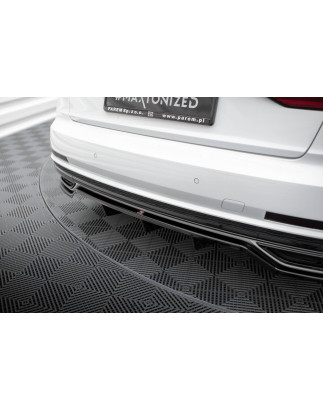 Splitter posteriore (con barre verticali) Audi A8 S-Line D5 (Cod. M-AU-A8-D5-SLINE-RD1G+RD2G)