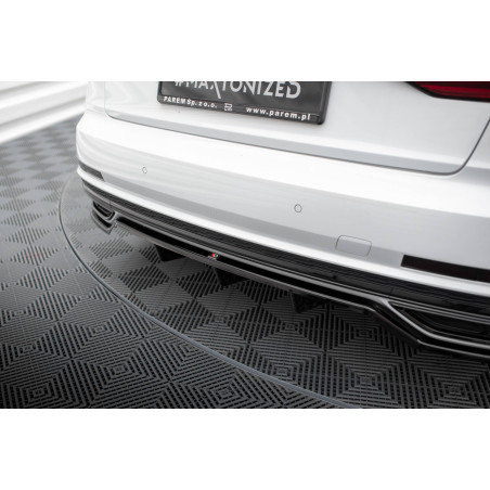 Splitter posteriore (con barre verticali) Audi A8 S-Line D5 (Cod. M-AU-A8-D5-SLINE-RD1G+RD2G)