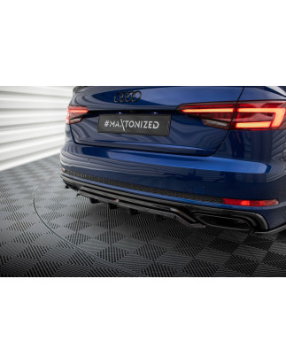 Splitter posteriore (con barre verticali) Audi A4 Competition B9 (Cod. M-AU-A4-B9-COMP-RD1G+RD2G)