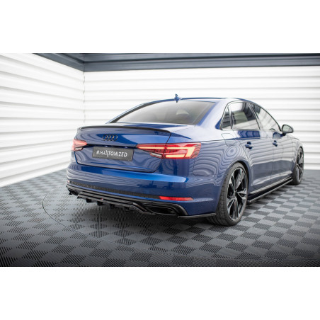Splitter posteriore (con barre verticali) Audi A4 Competition B9 (Cod. M-AU-A4-B9-COMP-RD1G+RD2G)