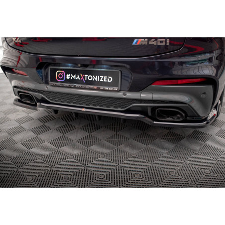 Splitter posteriore (con barre verticali) V.2 BMW X4 M40i G02 (Cod. M-BM-X4-02-MPACK-RD2G+RD3G)
