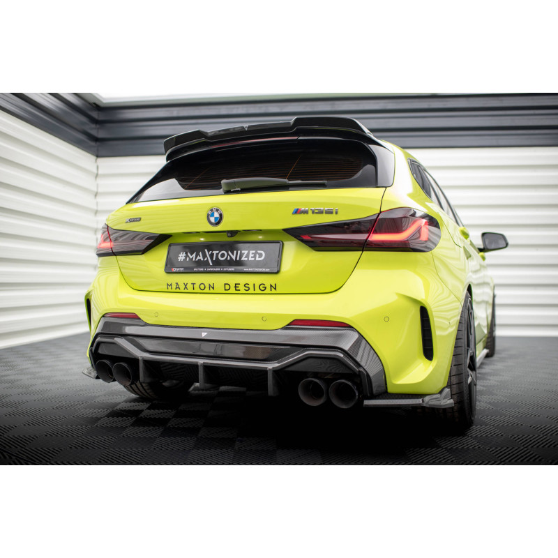 Diffusore posteriore in fibra di carbonio  V.1 + Milltek Sport scarico BMW 1 F40 M135i (Cod. M-CF-BM