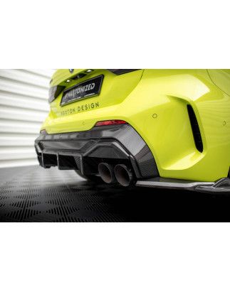 Diffusore posteriore in fibra di carbonio  V.1 + Milltek Sport scarico BMW 1 F40 M135i (Cod. M-CF-BM