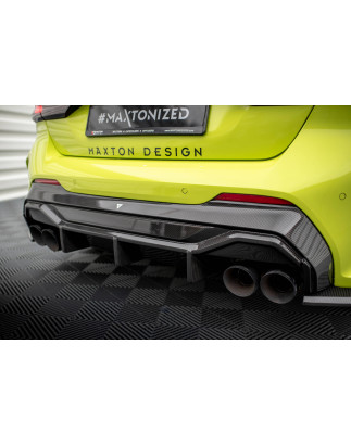 Diffusore posteriore in fibra di carbonio  V.1 + Milltek Sport scarico BMW 1 F40 M135i (Cod. M-CF-BM