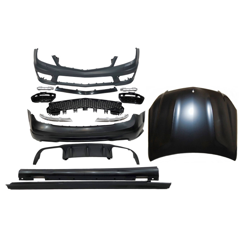 Kit Estetico Mercedes W204 2007-2013 Look AMG Cofano (Cod. E-TCM007710078101020159)