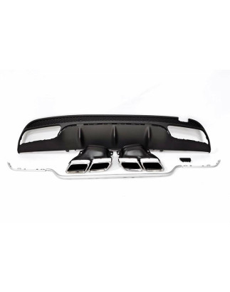 Diffusore Posteriore Mercedes W205 2014-2018 4P / STATION WAGON Look AMG C63 ABS (Cod. E-TCM0104)