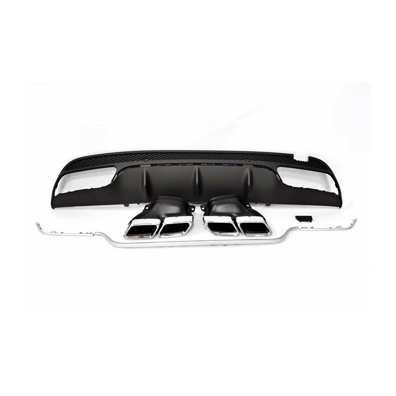 Diffusore Posteriore Mercedes W205 2014-2018 4P / STATION WAGON Look AMG C63 ABS (Cod. E-TCM0104)