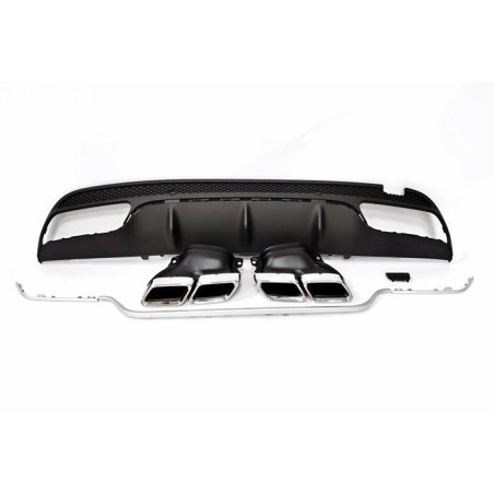Diffusore Posteriore Mercedes W205 2014-2018 4P / STATION WAGON Look AMG C63 ABS (Cod. E-TCM0104)