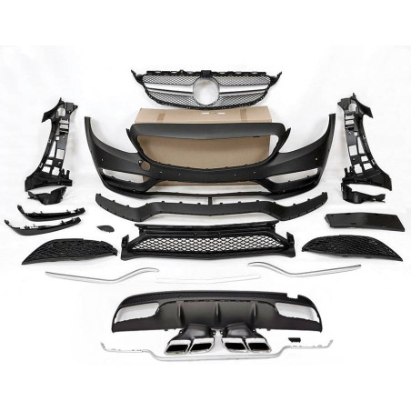 Kit Estetico Mercedes W205 2014-2018 4P / SW Look C63 (Cod. E-TCM0200010401641)
