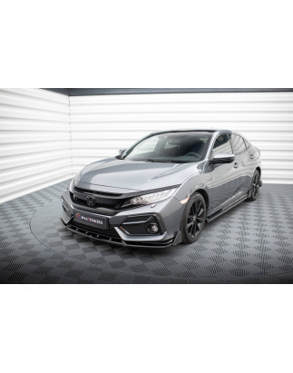 SPLITTER ANTERIORE + Flaps Honda Civic Sport Mk 10 (Cod. M-HO-CI-10-SPORT-FD1G+FSF1B)