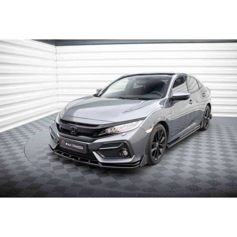 SPLITTER ANTERIORE + Flaps Honda Civic Sport Mk 10 (Cod. M-HO-CI-10-SPORT-FD1G+FSF1B)