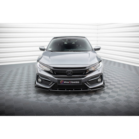 SPLITTER ANTERIORE + Flaps Honda Civic Sport Mk 10 (Cod. M-HO-CI-10-SPORT-FD1G+FSF1B)