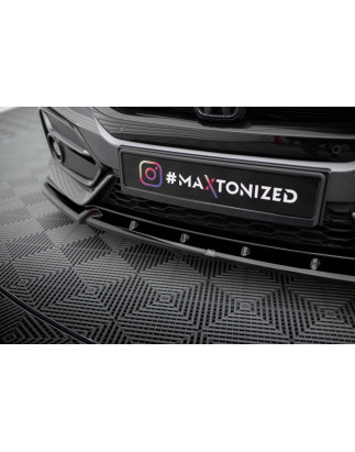 SPLITTER ANTERIORE + Flaps Honda Civic Sport Mk 10 (Cod. M-HO-CI-10-SPORT-FD1G+FSF1B)