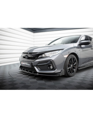 SPLITTER ANTERIORE + Flaps Honda Civic Sport Mk 10 (Cod. M-HO-CI-10-SPORT-FD1G+FSF1B)