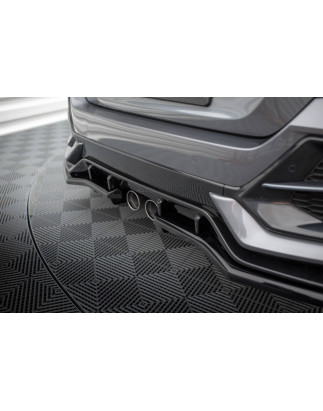 Splitter posteriore V.1 (con barre verticali) Honda Civic Sport Mk 10 Facelift (Cod. M-HO-CI-10-SPOR
