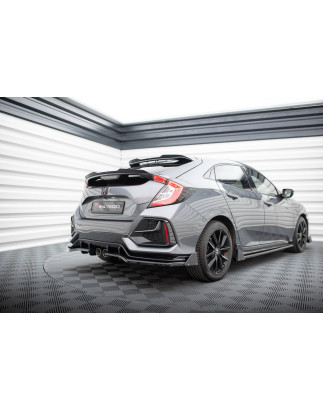 Splitter posteriore V.1 (con barre verticali) + Flaps Honda Civic Sport Mk 10 Facelift (Cod. M-HO-CI