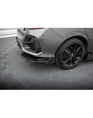 Splitter posteriore V.1 (con barre verticali) + Flaps Honda Civic Sport Mk 10 Facelift (Cod. M-HO-CI