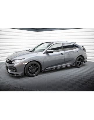 Diffusori minigonne + Flaps Honda Civic Sport Mk 10 (Cod. M-HO-CI-10-SPORT-SD1G+SF1B)