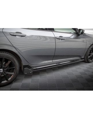 Diffusori minigonne + Flaps Honda Civic Sport Mk 10 (Cod. M-HO-CI-10-SPORT-SD1G+SF1B)