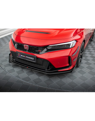 SPLITTER ANTERIORE street pro + Flaps Honda Civic Type-R Mk 11 (Cod. M-HOCI11TYPERCNC-FD1B+FSF1G)