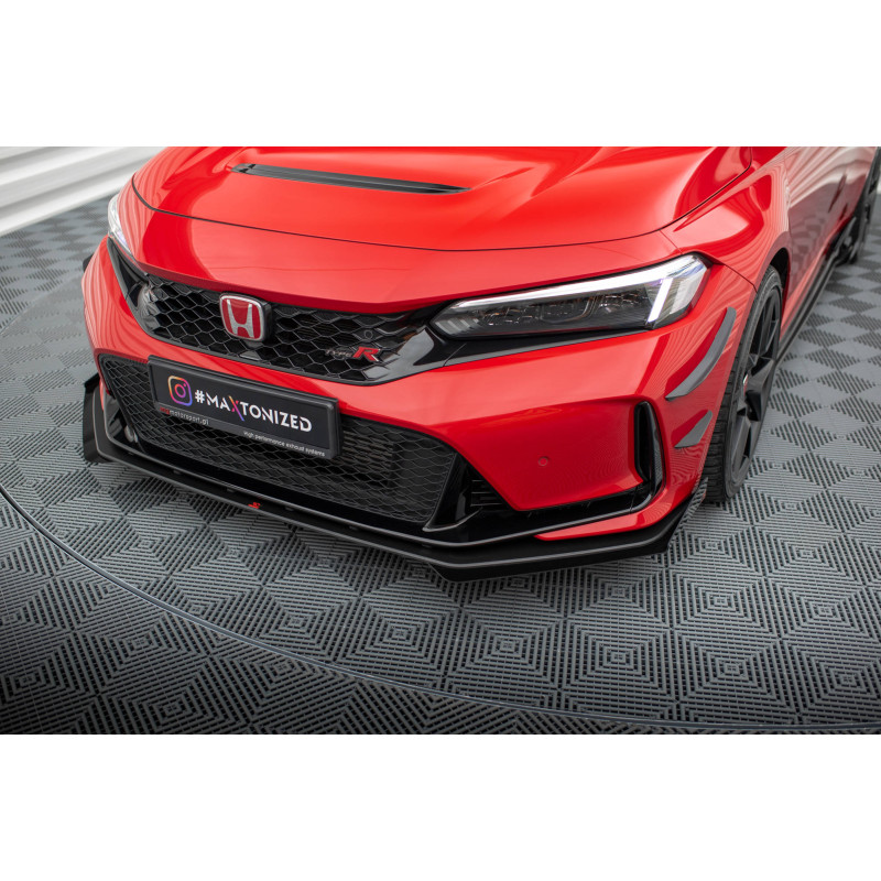 SPLITTER ANTERIORE street pro + Flaps Honda Civic Type-R Mk 11 (Cod. M-HOCI11TYPERCNC-FD1B+FSF1G)