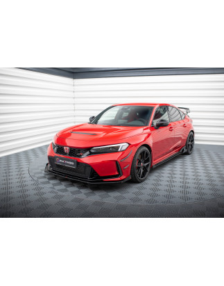 SPLITTER ANTERIORE street pro + Flaps Honda Civic Type-R Mk 11 (Cod. M-HOCI11TYPERCNC-FD1B+FSF1G)