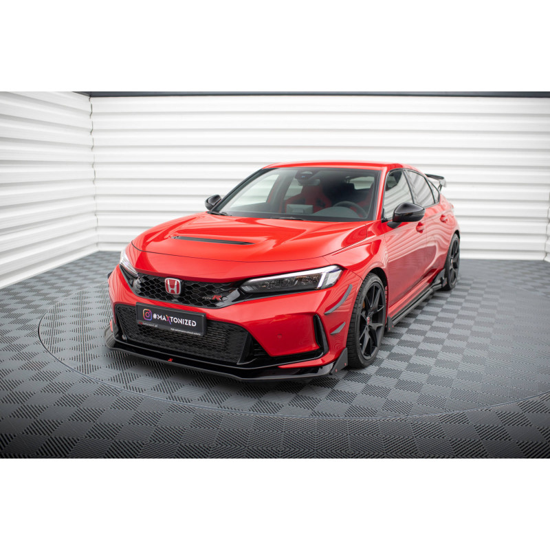 SPLITTER ANTERIORE V.1 + Flaps Honda Civic Type-R Mk 11 (Cod. M-HO-CI-11-TYPE-R-FD1G+FSF1B)
