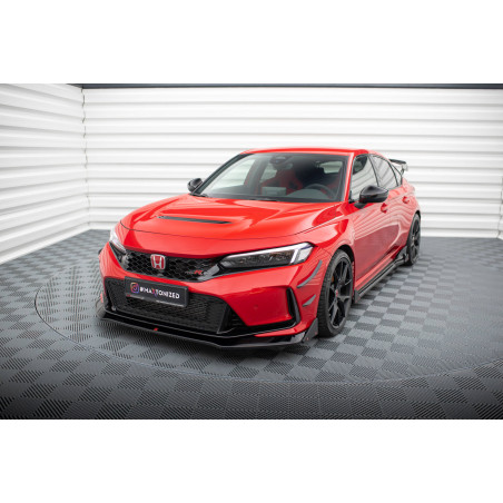 SPLITTER ANTERIORE V.1 + Flaps Honda Civic Type-R Mk 11 (Cod. M-HO-CI-11-TYPE-R-FD1G+FSF1B)