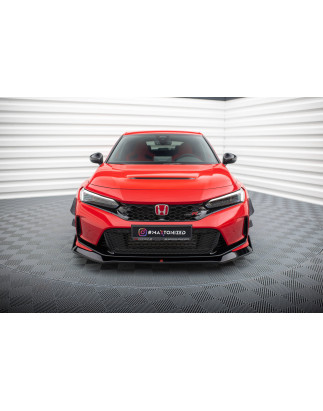 SPLITTER ANTERIORE V.1 + Flaps Honda Civic Type-R Mk 11 (Cod. M-HO-CI-11-TYPE-R-FD1G+FSF1B)