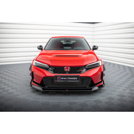 SPLITTER ANTERIORE V.1 + Flaps Honda Civic Type-R Mk 11 (Cod. M-HO-CI-11-TYPE-R-FD1G+FSF1B)