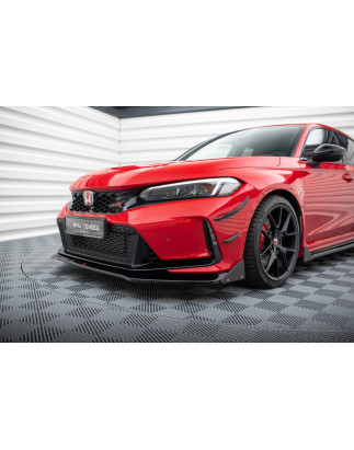 SPLITTER ANTERIORE V.1 + Flaps Honda Civic Type-R Mk 11 (Cod. M-HO-CI-11-TYPE-R-FD1G+FSF1B)