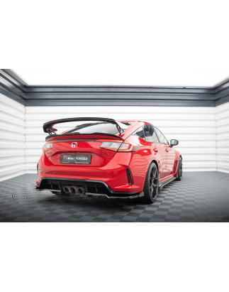 Splitter posteriore (con barre verticali) V.1 + Flaps Honda Civic Type-R Mk 11 (Cod. M-HO-CI-11-TYPE