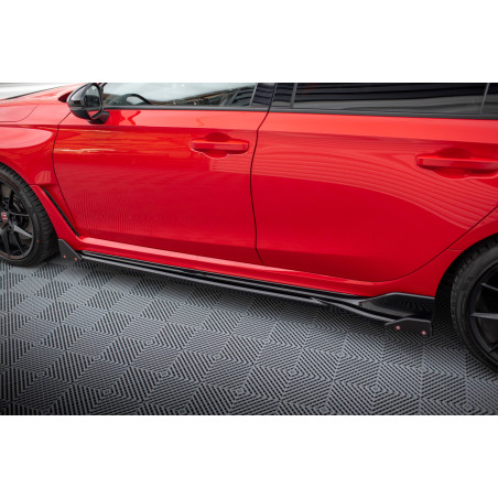 Diffusori minigonne V.1 + Flaps Honda Civic Type-R Mk 11 (Cod. M-HO-CI-11-TYPE-R-SD1G+SF1B)