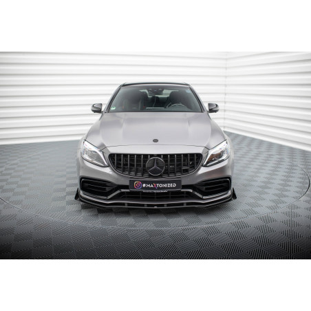 SPLITTER ANTERIORE street pro + Flaps Mercedes-AMG C63 berlina / FAMILIARE W205 Facelift (Cod. M-MEC