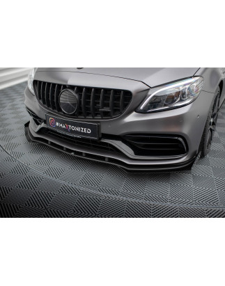 SPLITTER ANTERIORE street pro + Flaps Mercedes-AMG C63 berlina / FAMILIARE W205 Facelift (Cod. M-MEC