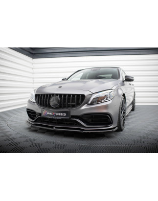 SPLITTER ANTERIORE V.1 Mercedes-AMG C63 berlina / FAMILIARE W205 Facelift (Cod. M-ME-C-205F-63-FD1G)