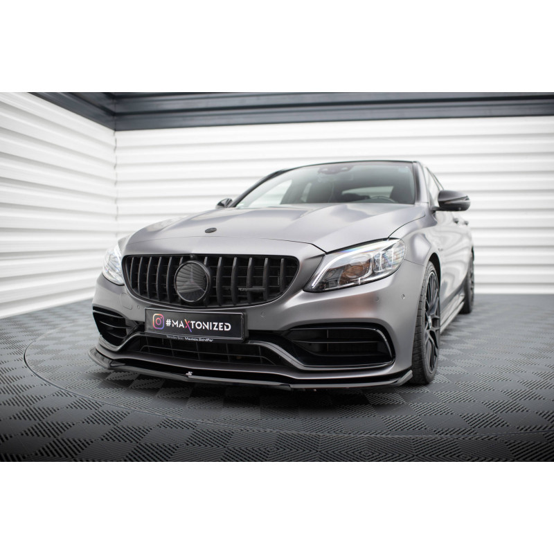 SPLITTER ANTERIORE V.1 Mercedes-AMG C63 berlina / FAMILIARE W205 Facelift (Cod. M-ME-C-205F-63-FD1G)