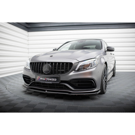 SPLITTER ANTERIORE V.1 Mercedes-AMG C63 berlina / FAMILIARE W205 Facelift (Cod. M-ME-C-205F-63-FD1G)