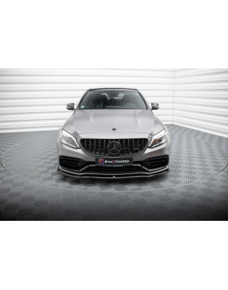 SPLITTER ANTERIORE V.1 Mercedes-AMG C63 berlina / FAMILIARE W205 Facelift (Cod. M-ME-C-205F-63-FD1G)