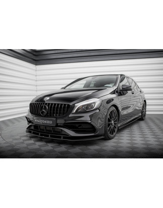 SPLITTER ANTERIORE street pro Mercedes-Benz A AMG-Line W176 Facelift (Cod. M-MEA176FAMGLINECNC-FD1B)