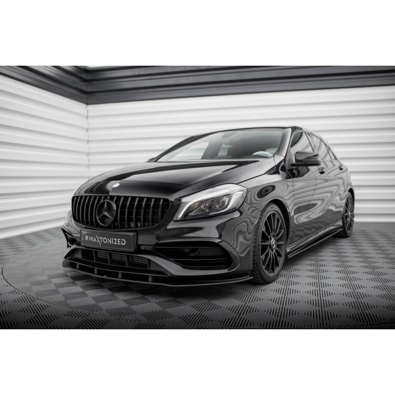 SPLITTER ANTERIORE street pro Mercedes-Benz A AMG-Line W176 Facelift (Cod. M-MEA176FAMGLINECNC-FD1B)