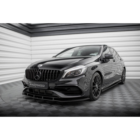SPLITTER ANTERIORE street pro Mercedes-Benz A AMG-Line W176 Facelift (Cod. M-MEA176FAMGLINECNC-FD1B)