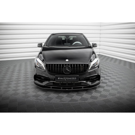 SPLITTER ANTERIORE street pro Mercedes-Benz A AMG-Line W176 Facelift (Cod. M-MEA176FAMGLINECNC-FD1B)