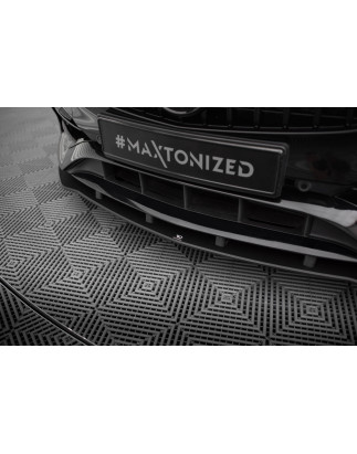 SPLITTER ANTERIORE street pro Mercedes-Benz A AMG-Line W176 Facelift (Cod. M-MEA176FAMGLINECNC-FD1B)