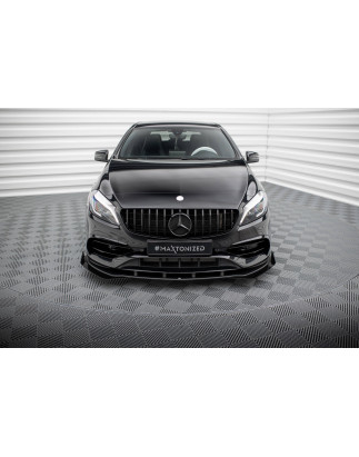 SPLITTER ANTERIORE street pro + Flaps Mercedes-Benz A AMG-Line W176 Facelift (Cod. M-MEA176FAMGLINEC