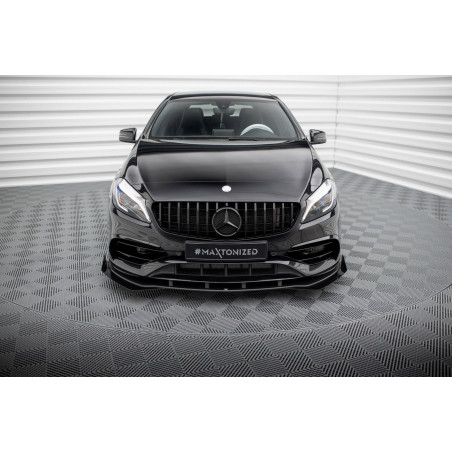 SPLITTER ANTERIORE street pro + Flaps Mercedes-Benz A AMG-Line W176 Facelift (Cod. M-MEA176FAMGLINEC